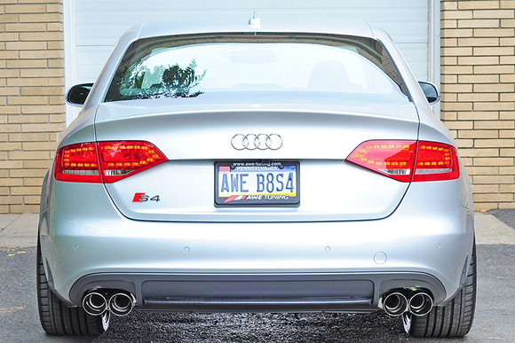 AWE Track Edition Exhaust w/ Chrome Silver Tips (102mm) - Audi B8/8.5 S4 3.0T