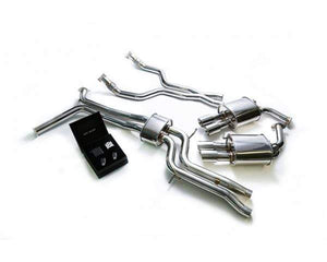 ARMYTRIX Stainless Steel Valvetronic Catback Exhaust System Quad Matte Coated Tips Audi A6 | A7 C7 3.0 TFSI V6 11-18