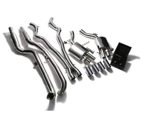 ARMYTRIX Stainless Steel Valvetronic Catback Exhaust System Quad Blue Coated Tips BMW M6 F12 | F13 13-17
