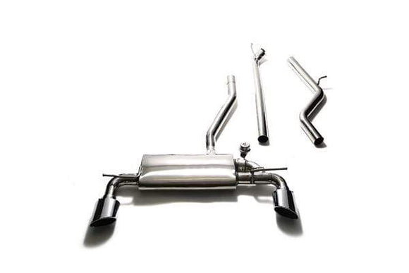 ARMYTRIX Stainless Steel Valvetronic Catback Exhaust System Dual Chrome Silver Tips Mercedes-Benz CLA250 4WD C117 14-17