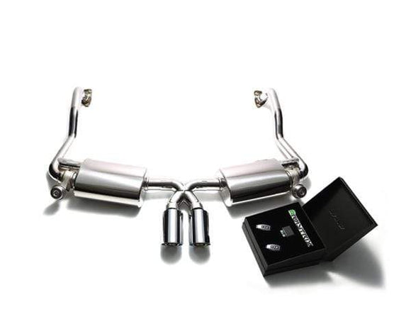 ARMYTRIX Stainless Steel Valvetronic Exhaust System Dual Chrome Silver Tips Porsche 987.2 Boxster | Cayman PDK 09-12