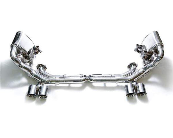 ARMYTRIX Stainless Steel Valvetronic Exhaust System Quad Chrome Silver Tips Porsche 997.2 Carrera PDK 09-11