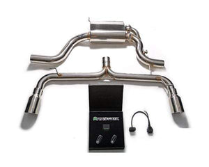 ARMYTRIX Stainless Steel Valvetronic Catback Exhaust System Dual Chrome Silver Tips Volkswagen Golf | GTI MK6 10-14
