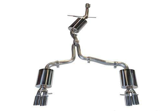 AWE Touring Edition Exhaust Quad Tip w/ Polished Silver Tips - Audi B8/8.5 A4 2.0T