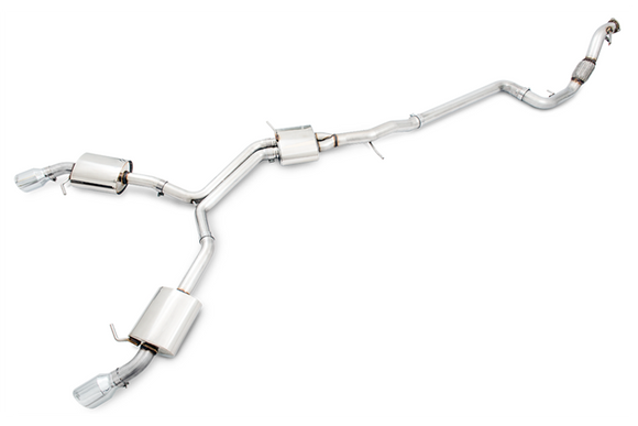 AWE Touring Edition Exhaust Dual Outlet w/ Downpipe & Chrome Tips - Audi B9 A5